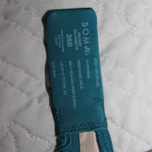Soma Womens Tell Tale Sheer Bra and Teal Lace Bra Sizes 36B NWT - Picture 9 of 9